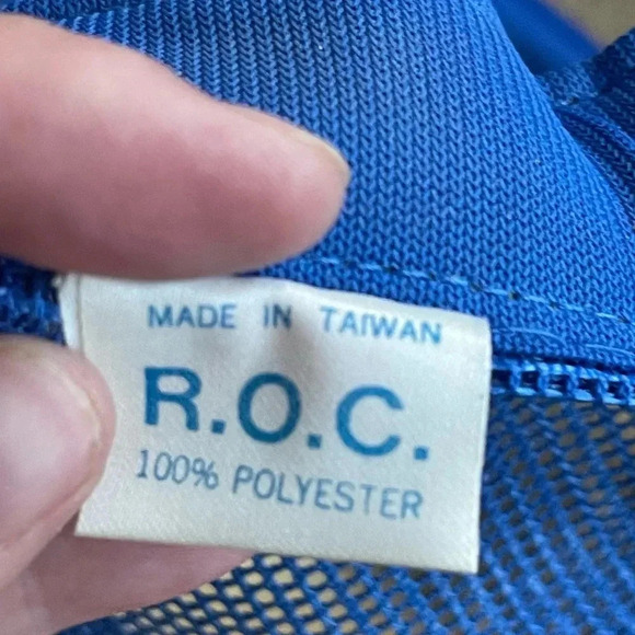 Vintage KRUPP Trucker Hat by Euro Cap — Royal Blue Mesh Snapback, Made in Taiwan - Picture 10 of 12